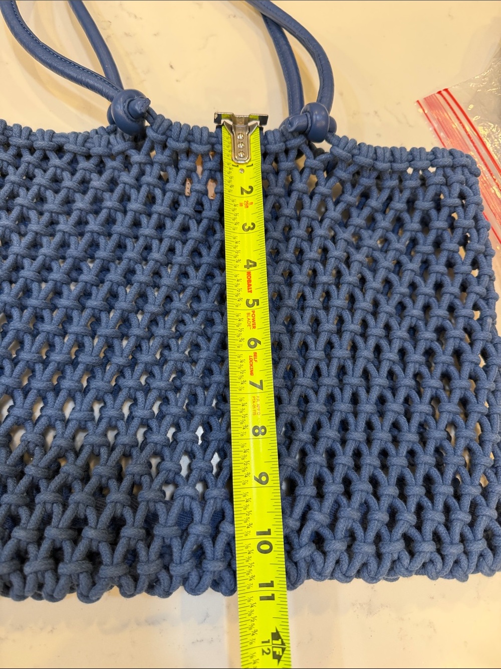 Clare V Blue Knotted Macramé Tote - Picture 8 of 8